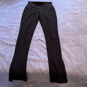Zara flared leggings with ankle slit